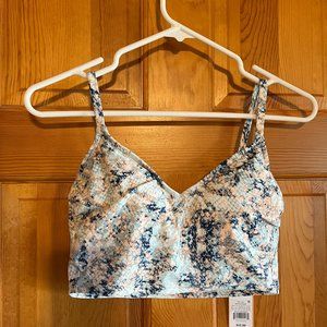 Kona Sol Longline Bikini Top, Snake Print, NWT